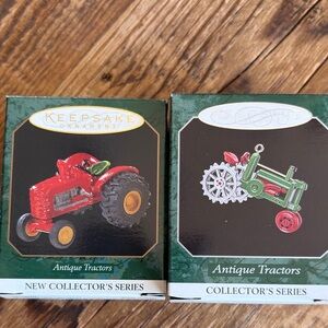 Hallmark miniature Ornament Antique Tractors